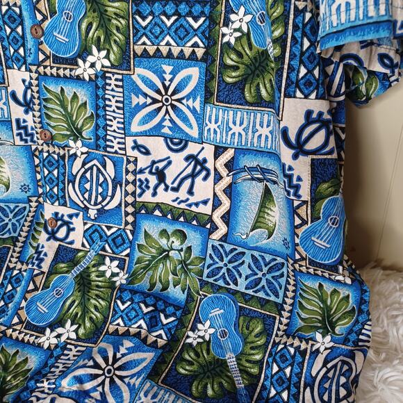 Pacific Legend Hawaiian Shirt Mens Short Sleeve Button Down Shirt 3XL - Picture 4 of 5